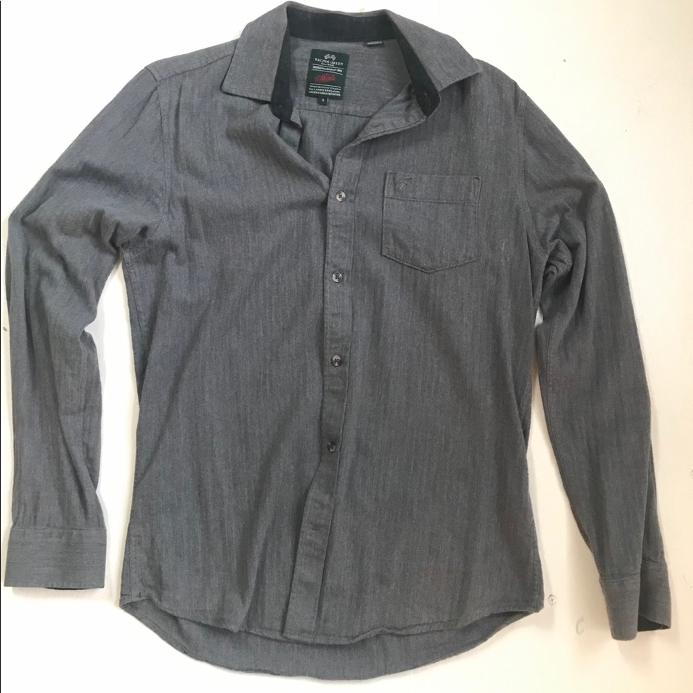 Grey Button Down Work Shirt